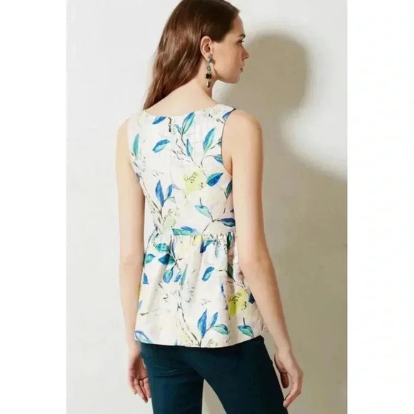 Leifsdottir Brocade Bird Peplum Top (Anthropologie) SZ 14 - Picture 2 of 7